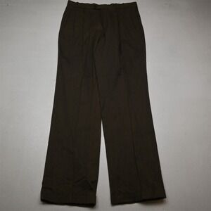 NEW Vtg 34x34 Brown Glenn Plaid 100% Cotton Leo Pleated Cuffed High Waist Pants